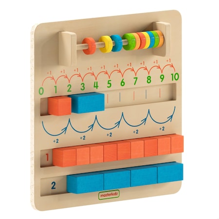 Flash Furniture Bright Beginnings Commercial STEM Number Counting Learning Board in Natural w/Multicolor Accents MK-MK08787-GG